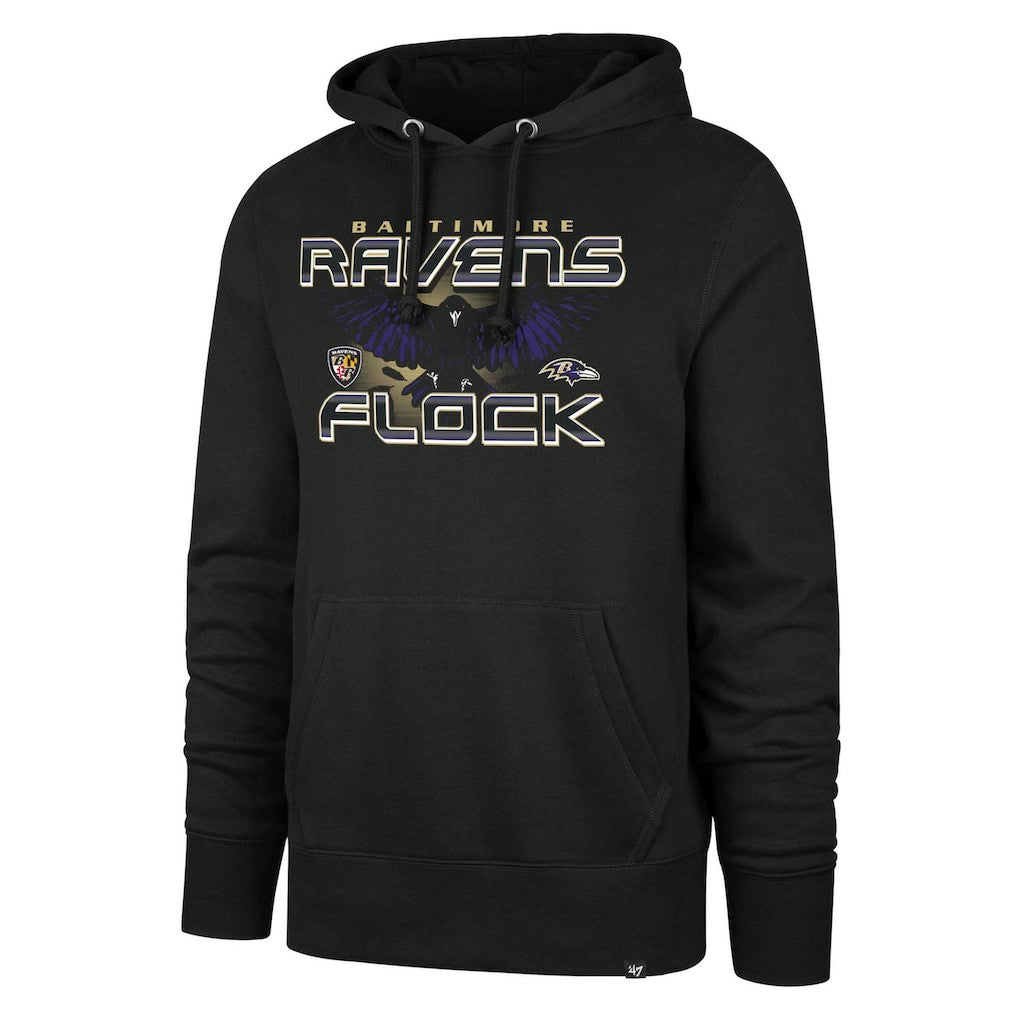 '47 Ravens Flock Regional Headline Pullover Hoodie - Baltimore Ravens Hoodies