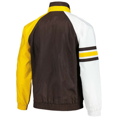 Brown/Gold San Diego Padres Starter Elite Raglan Half-Zip Jacket