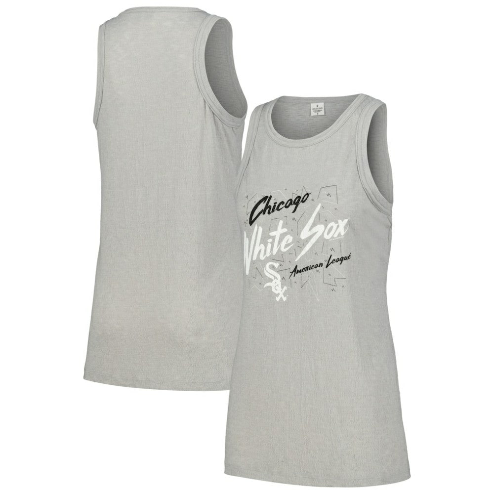 Gray Chicago White Sox Soft as a Grape Women's Gauze High Neck Tank Top