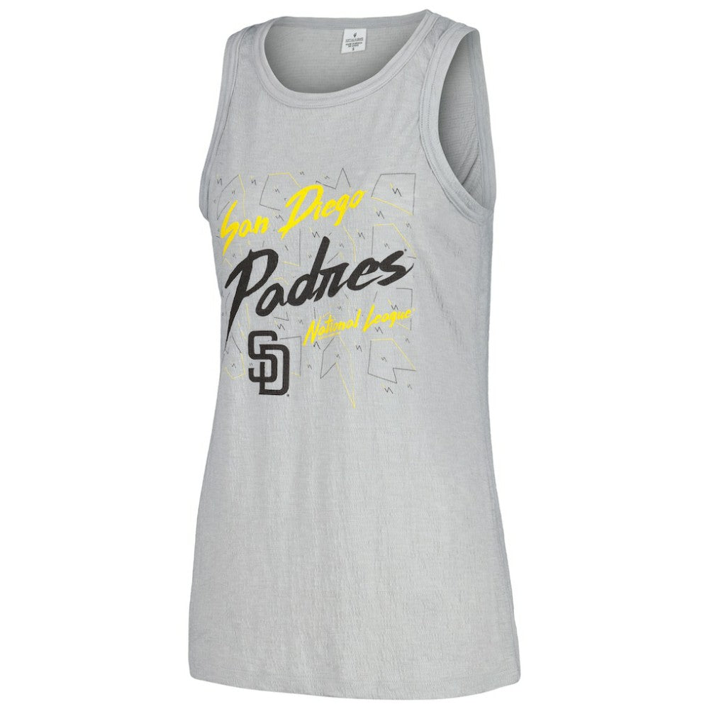Gray San Diego Padres Soft as a Grape Women's Gauze High Neck Tank Top