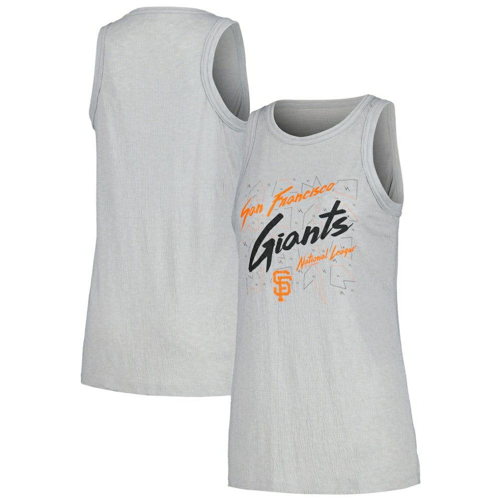 Gray San Francisco Giants Soft as a Grape Women's Gauze High Neck Tank Top