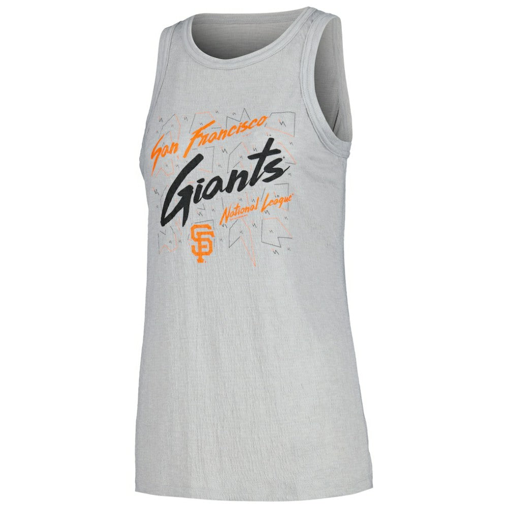 Gray San Francisco Giants Soft as a Grape Women's Gauze High Neck Tank Top