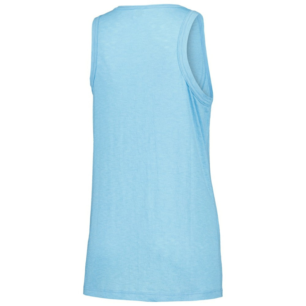 Light Blue Texas Rangers Soft as a Grape Women's Gauze High Neck Tank Top