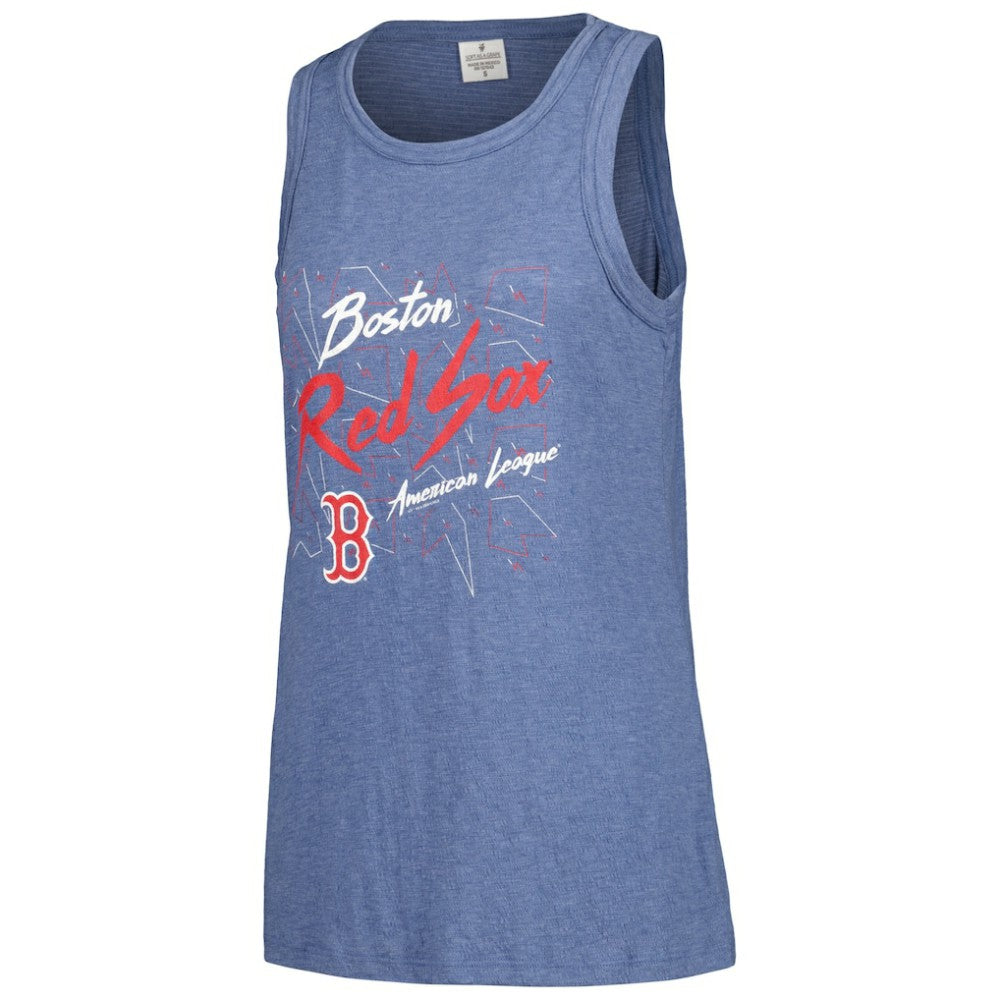 Navy Boston Red Sox Soft as a Grape Women's Gauze High Neck Tank Top