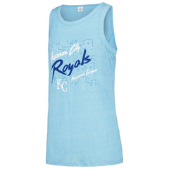 Light Blue Kansas City Royals Soft as a Grape Women's Gauze High Neck Tank Top