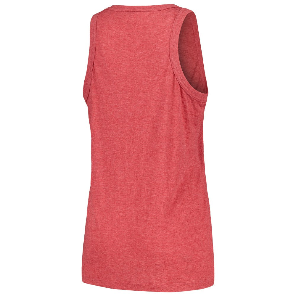 Red Los Angeles Angels Soft as a Grape Women's Gauze High Neck Tank Top