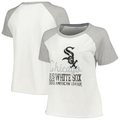 White Chicago White Sox Soft as a Grape Women's Plus Size Baseball Raglan T-Shirt