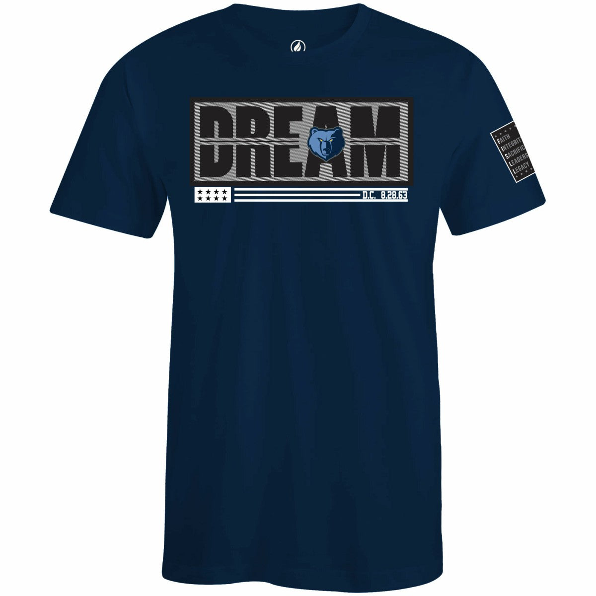 Memphis Grizzlies FISLL x Black History Collection Unisex T-Shirt - Navy online