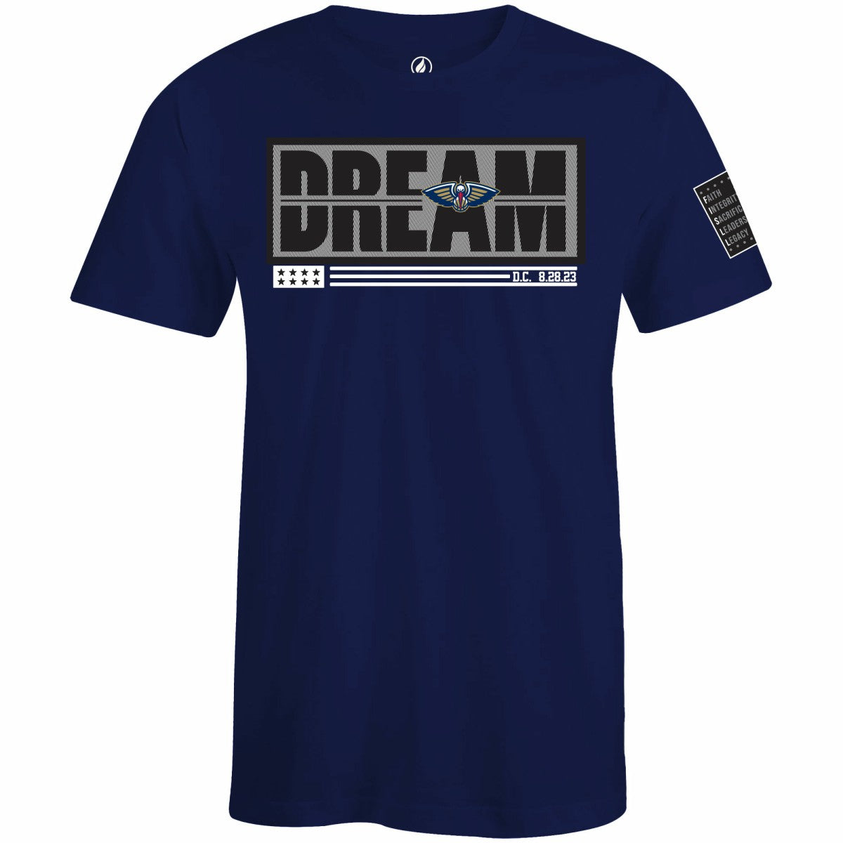 New Orleans Pelicans FISLL x Black History Collection Unisex T-Shirt - Navy shop