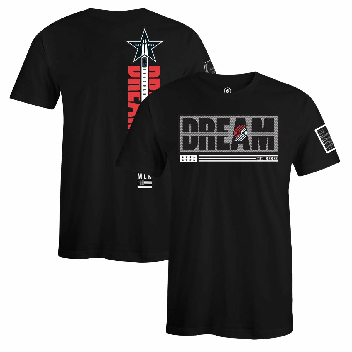Portland Trail Blazers FISLL x Black History Collection Unisex T-Shirt - Black online