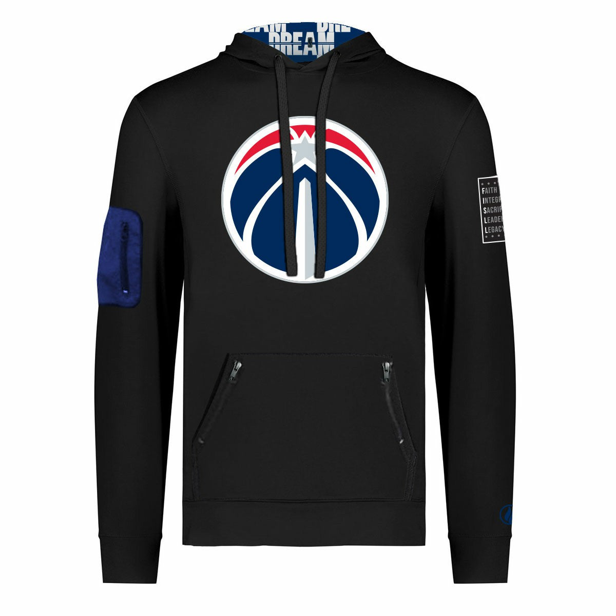 Washington Wizards FISLL x Black History Collection Unisex Pullover Hoodie - Black for sale
