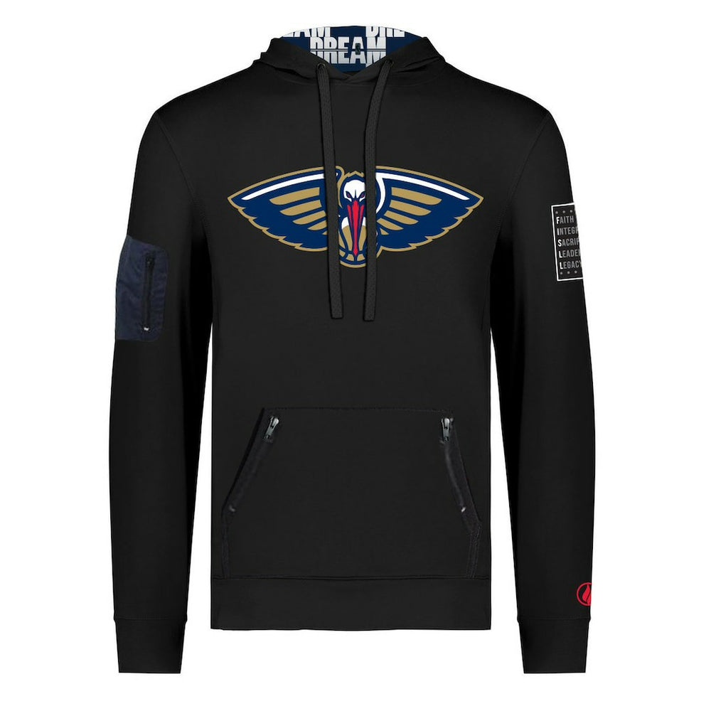 New Orleans Pelicans FISLL x Black History Collection Unisex Pullover Hoodie - Black for sale