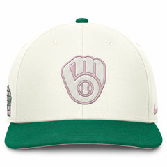 Cream/Green Milwaukee Brewers Nike Sail Pro Performance Snapback Hat