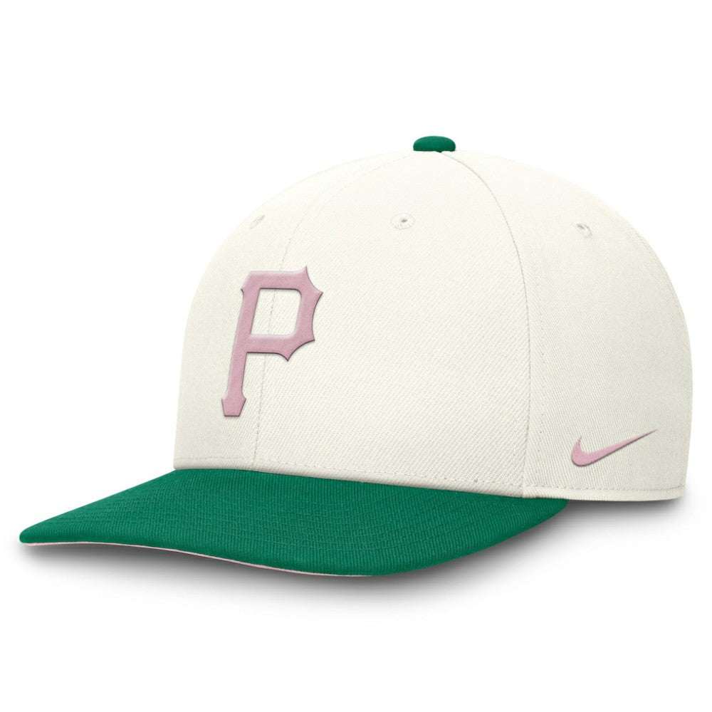 Cream/Green Pittsburgh Pirates Nike Sail Pro Performance Snapback Hat