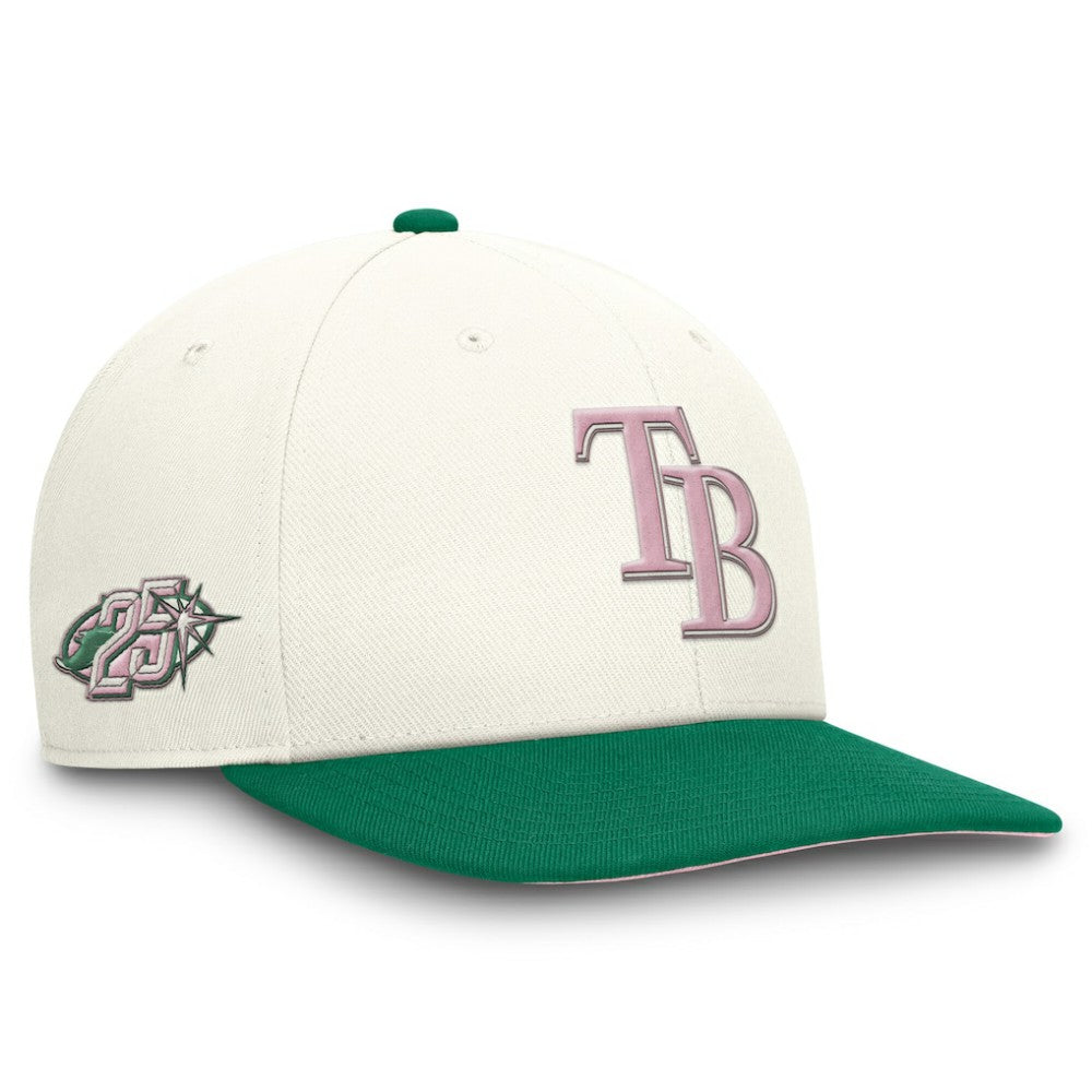 Cream/Green Tampa Bay Rays Nike Sail Pro Performance Snapback Hat