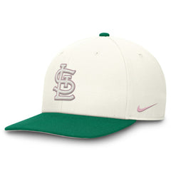 Cream/Green St. Louis Cardinals Nike Sail Pro Performance Snapback Hat