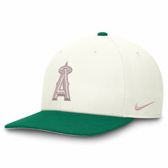 Cream/Green Los Angeles Angels Nike Sail Pro Performance Snapback Hat