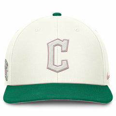Cream/Green Cleveland Guardians Nike Sail Pro Performance Snapback Hat