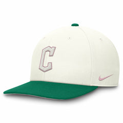 Cream/Green Cleveland Guardians Nike Sail Pro Performance Snapback Hat