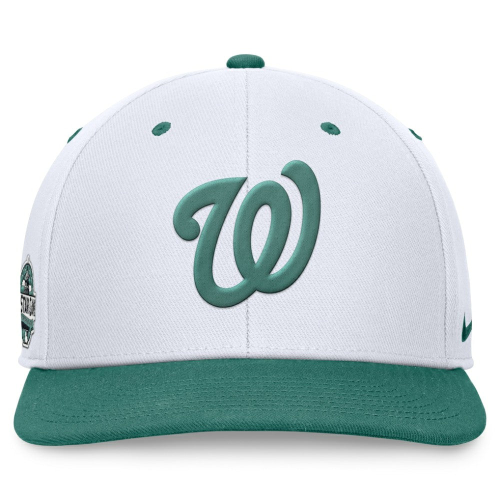 White/Green Washington Nationals Nike Bicoastal Two-Tone Pro Performance Snapback Hat