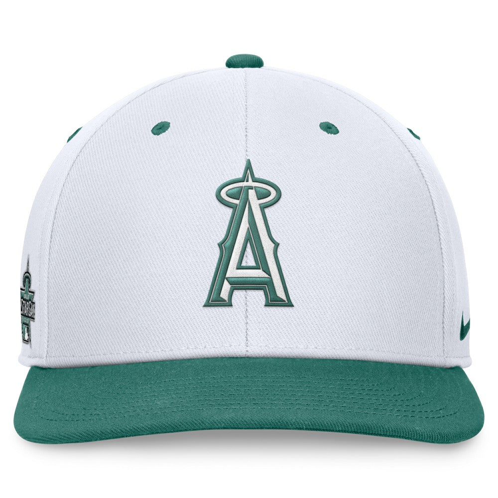 White/Green Los Angeles Angels Nike Bicoastal Two-Tone Pro Performance Snapback Hat
