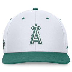 White/Green Los Angeles Angels Nike Bicoastal Two-Tone Pro Performance Snapback Hat