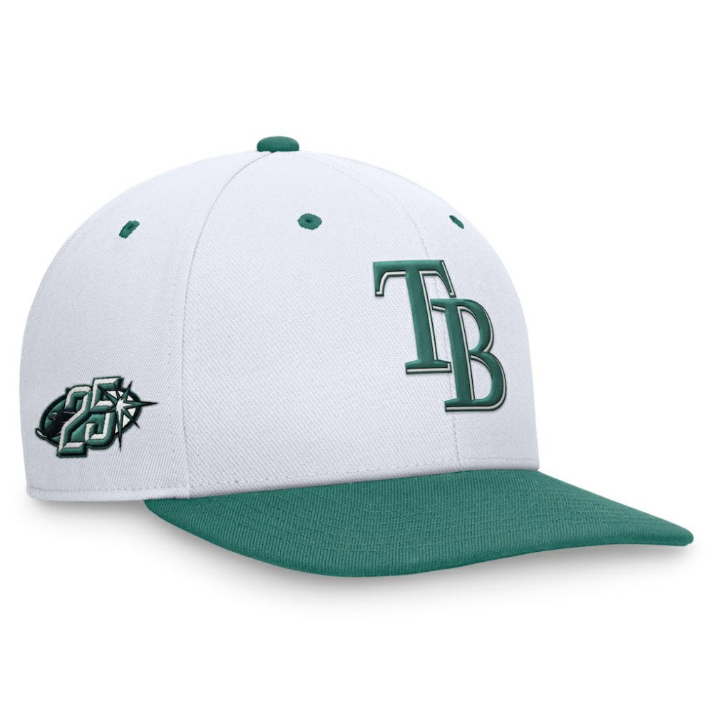 White/Green Tampa Bay Rays Nike Bicoastal Two-Tone Pro Performance Snapback Hat