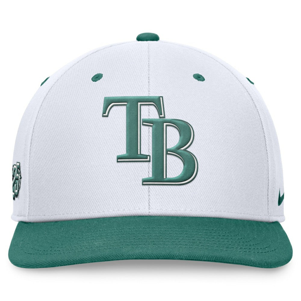 White/Green Tampa Bay Rays Nike Bicoastal Two-Tone Pro Performance Snapback Hat
