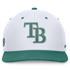 White/Green Tampa Bay Rays Nike Bicoastal Two-Tone Pro Performance Snapback Hat