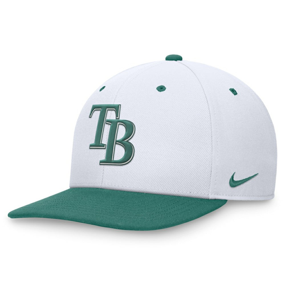 White/Green Tampa Bay Rays Nike Bicoastal Two-Tone Pro Performance Snapback Hat