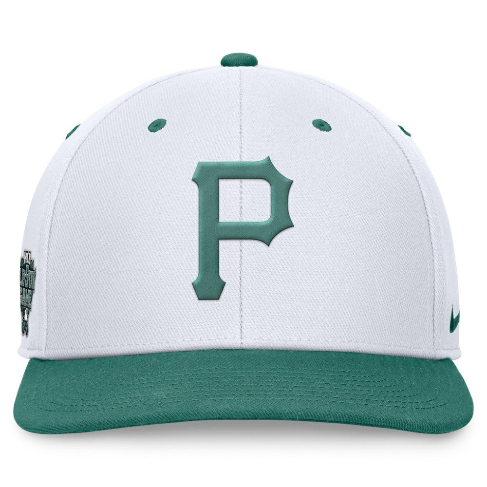 White/Green Pittsburgh Pirates Nike Bicoastal Two-Tone Pro Performance Snapback Hat