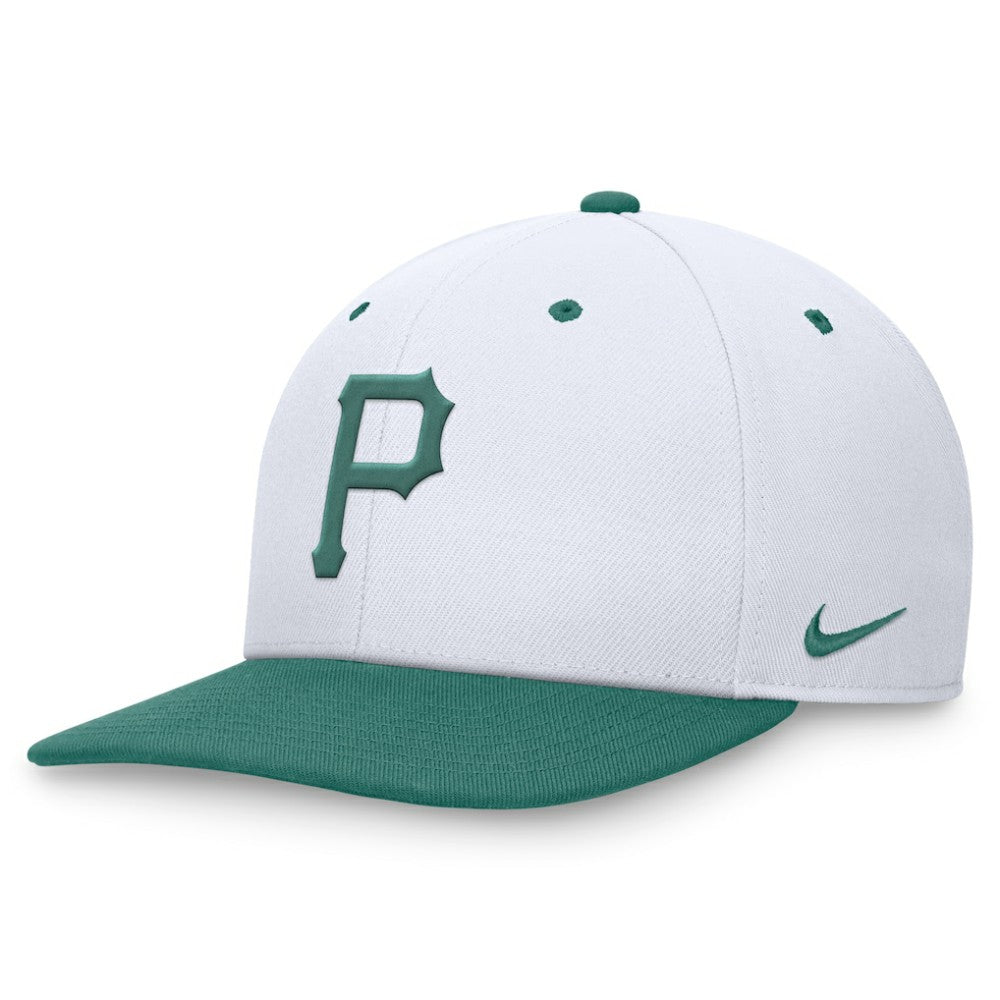 White/Green Pittsburgh Pirates Nike Bicoastal Two-Tone Pro Performance Snapback Hat