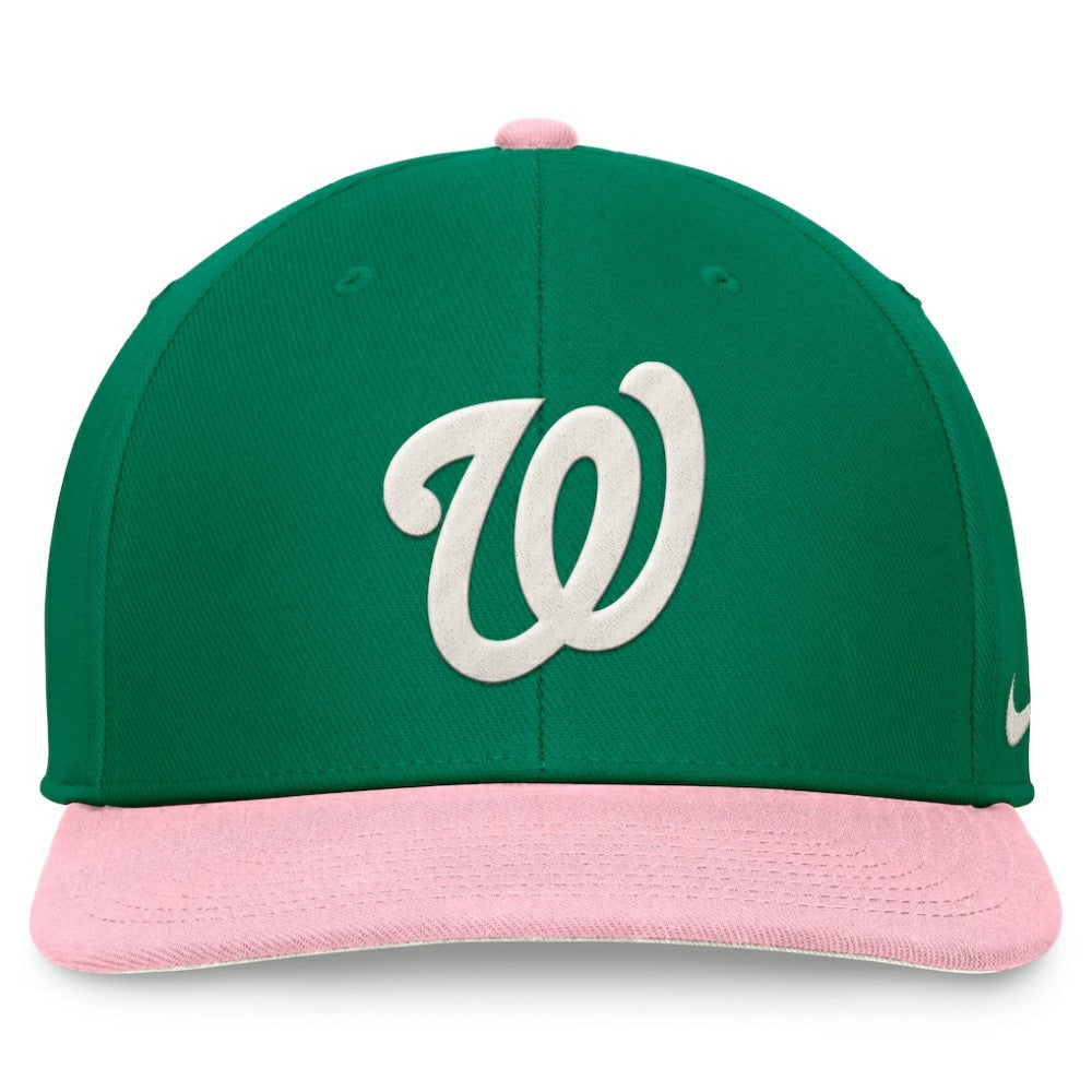 Green/Pink Washington Nationals Nike Malachite Pro Performance Snapback Hat