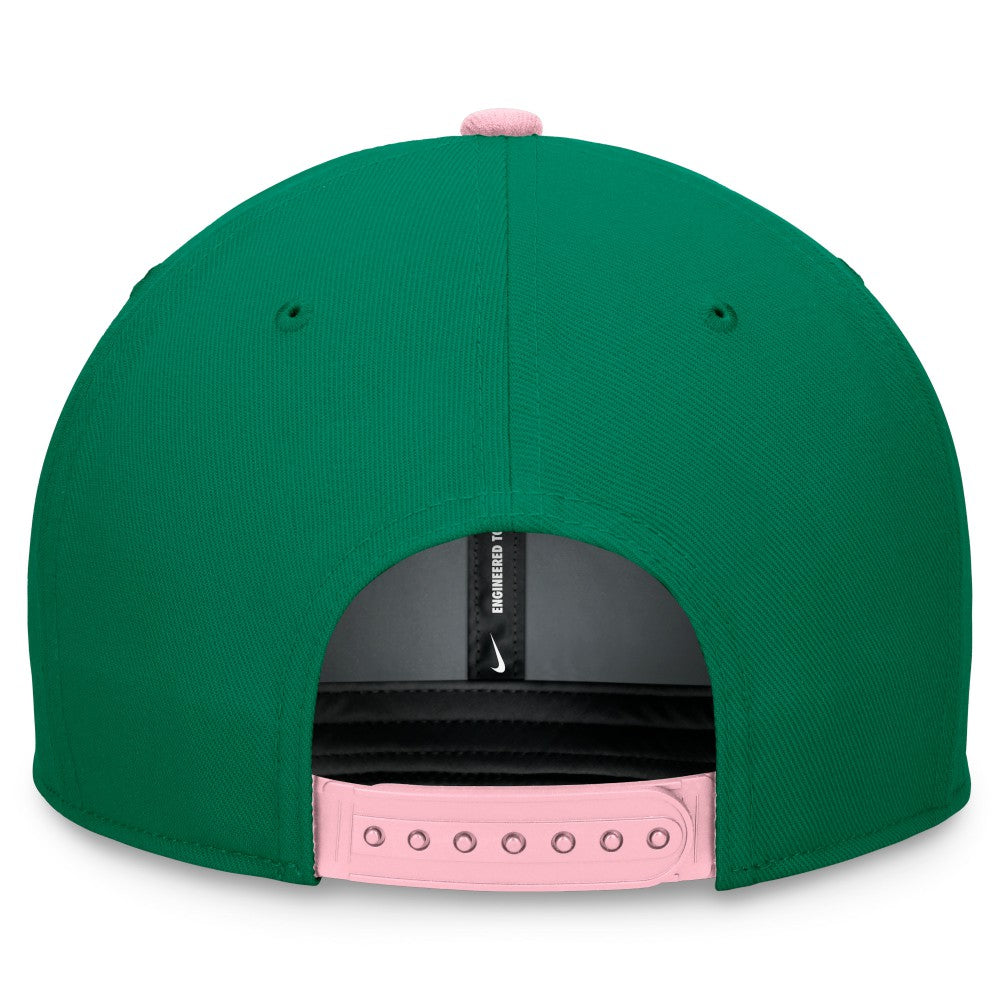 Green/Pink Cleveland Guardians Nike Malachite Pro Performance Snapback Hat