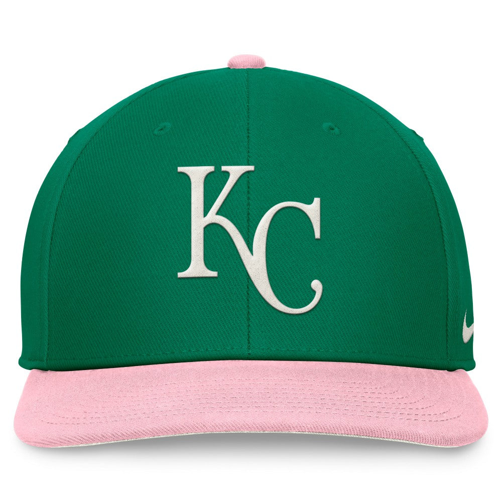 Green/Pink Kansas City Royals Nike Malachite Pro Performance Snapback Hat