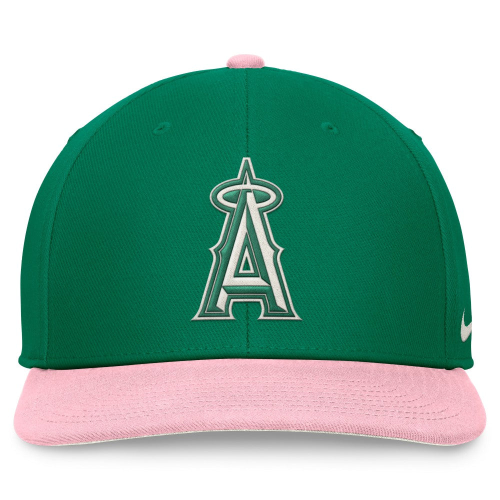 Green/Pink Los Angeles Angels Nike Malachite Pro Performance Snapback Hat