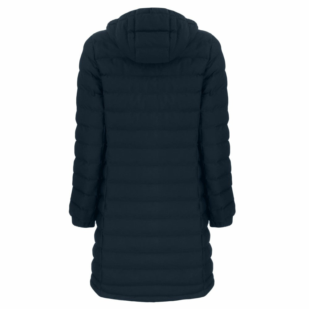 Navy Milwaukee Brewers Cutter & Buck Women's Mission Ridge Repreve Eco Insulated Full-Zip Long Puffer Jacket