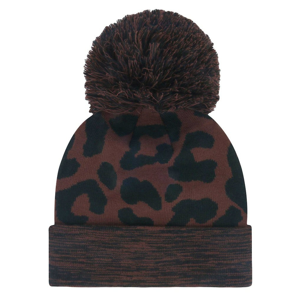 '47 Women's Cacao Cuffed Knit Hat with Pom - Cincinnati Bengals Hats