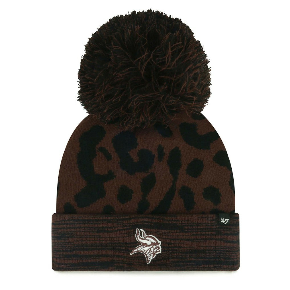 '47 Women's Cacao Cuffed Knit Hat with Pom - Minnesota Vikings Hats