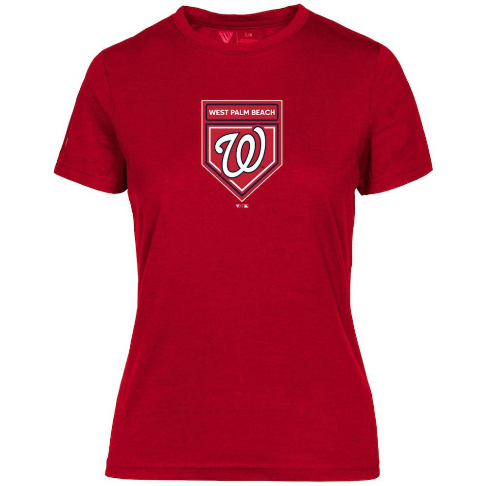 Red Washington Nationals Levelwear Women's 2024 Spring Training Maddox T-Shirt