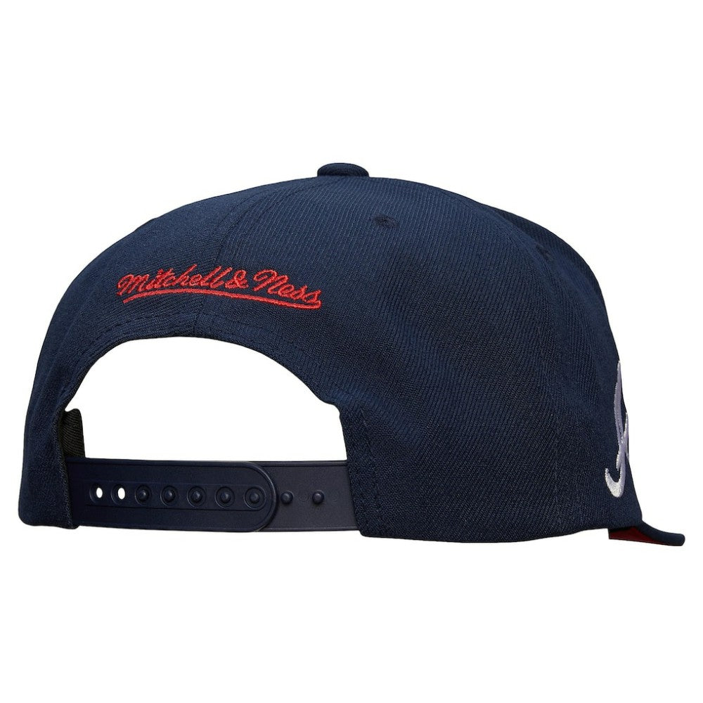 Navy Atlanta Braves Mitchell & Ness Team Tagged Snapback Hat