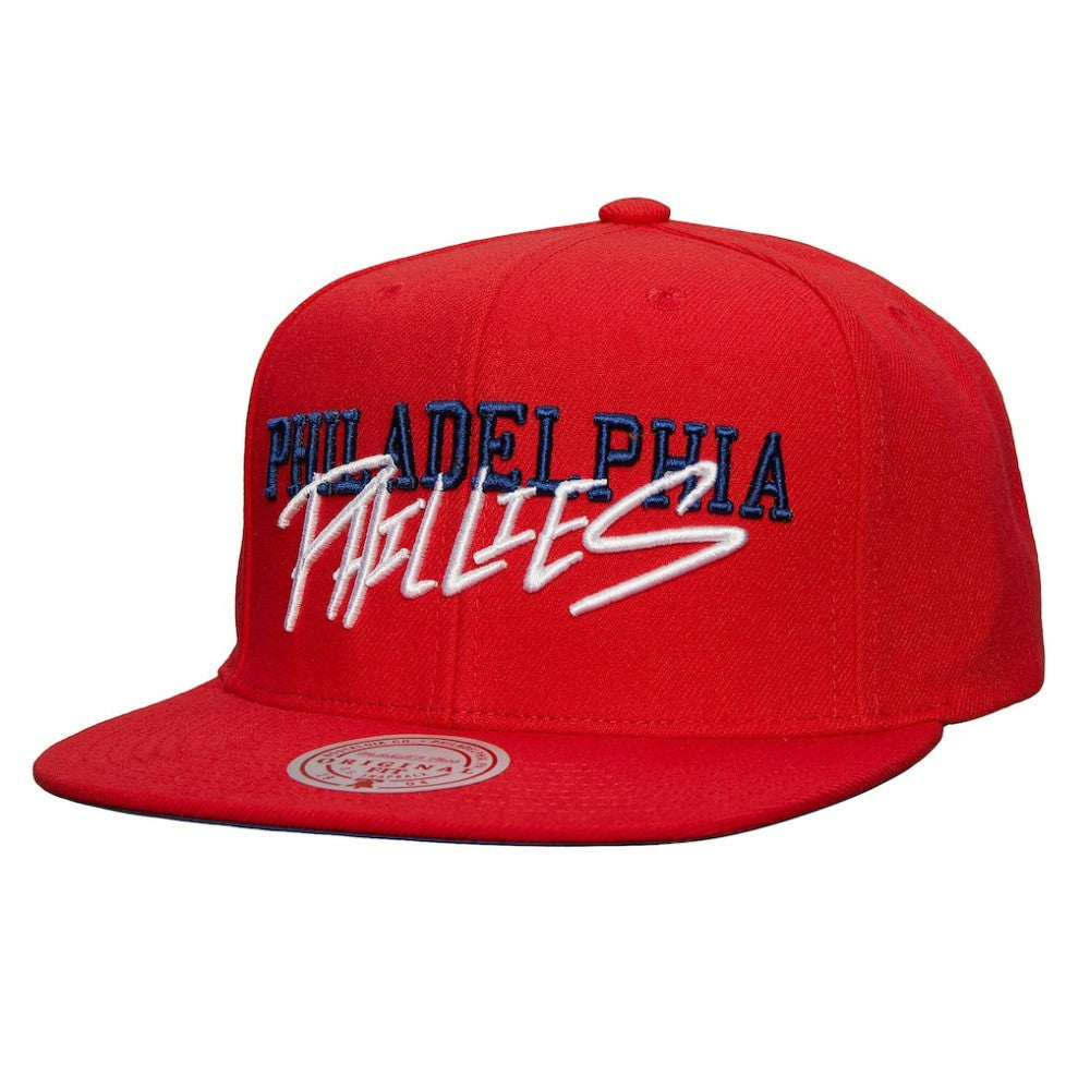 Red Philadelphia Phillies Mitchell & Ness Team Tagged Snapback Hat