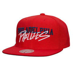 Red Philadelphia Phillies Mitchell & Ness Team Tagged Snapback Hat