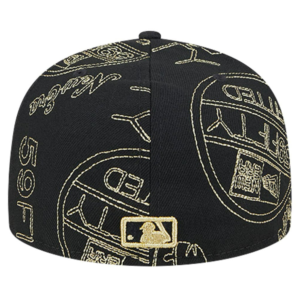 Black Atlanta Braves New Era 59FIFTY Day Allover Fitted Hat