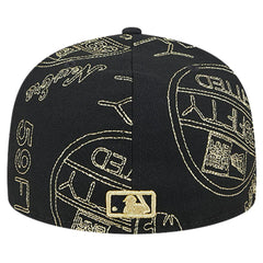 Black Atlanta Braves New Era 59FIFTY Day Allover Fitted Hat