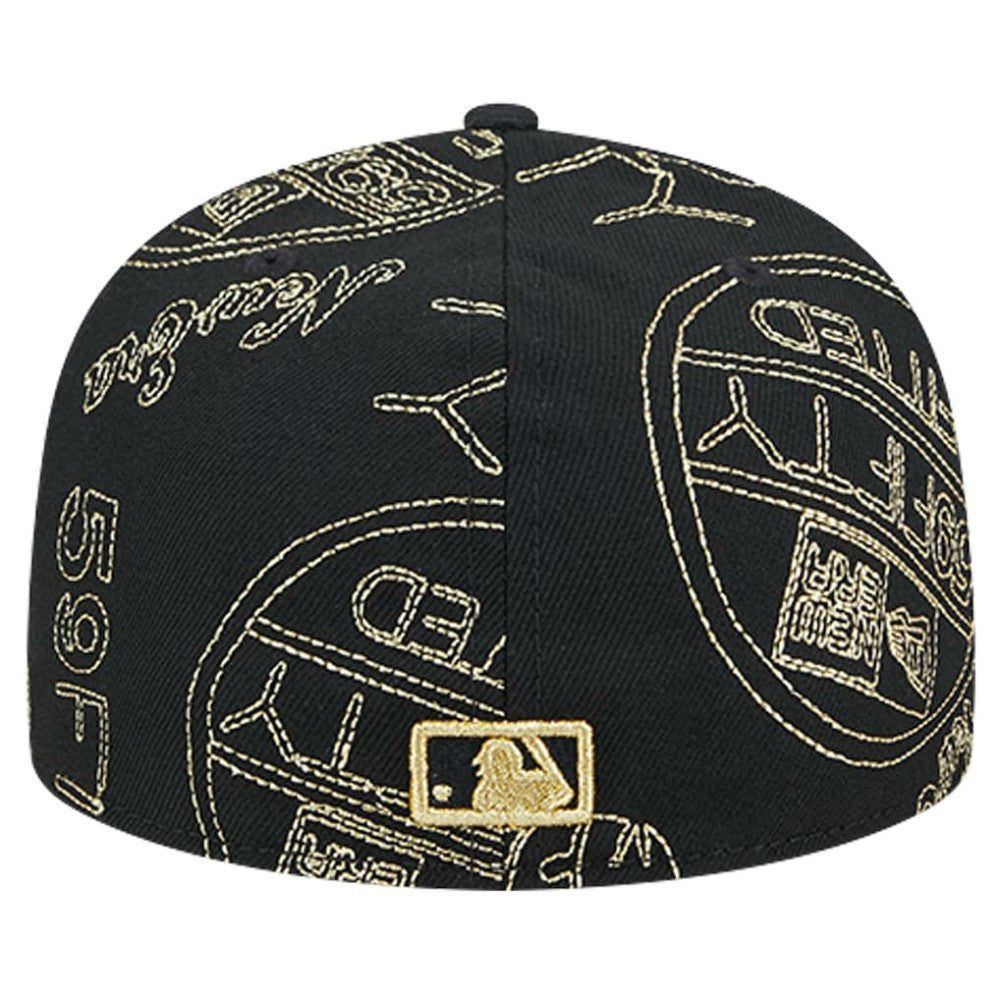 Black Cincinnati Reds New Era 59FIFTY Day Allover Fitted Hat