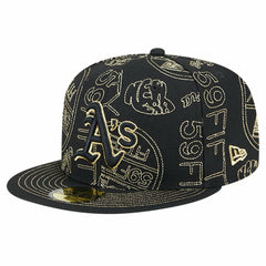 Black Athletics New Era 59FIFTY Day Allover Fitted Hat