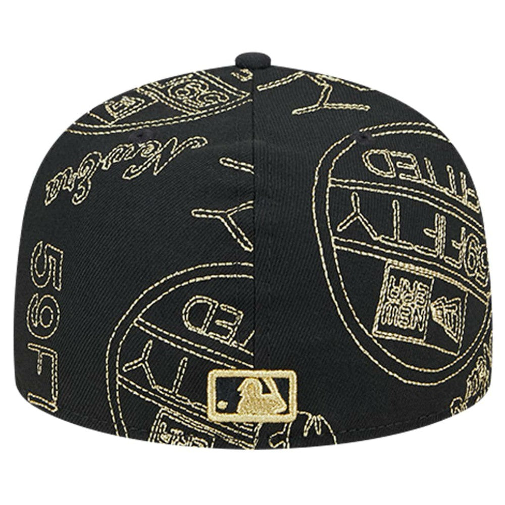 Black Athletics New Era 59FIFTY Day Allover Fitted Hat