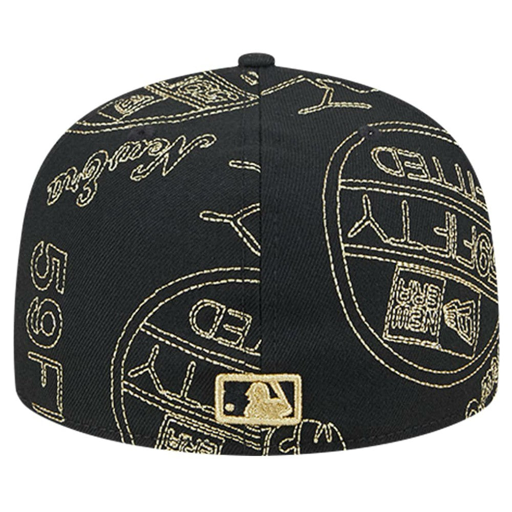 Black Pittsburgh Pirates New Era 59FIFTY Day Allover Fitted Hat