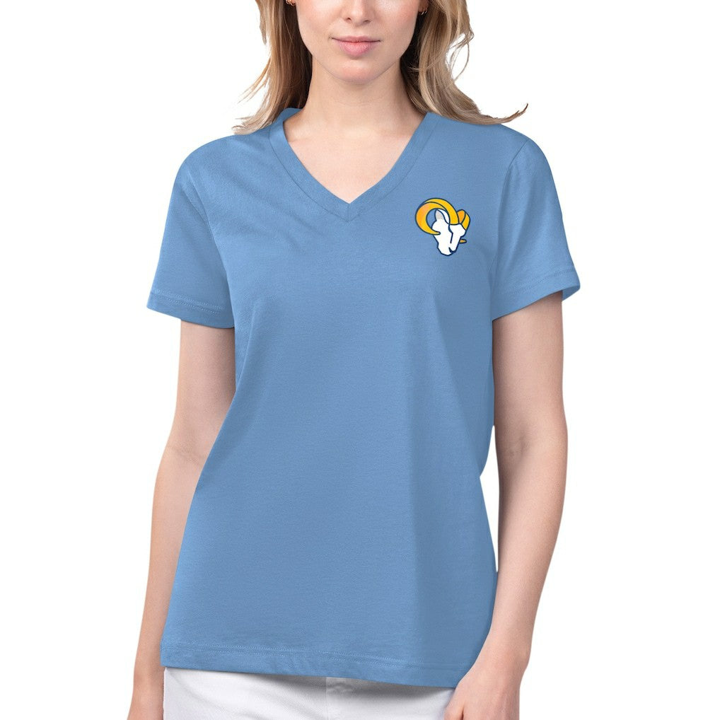 Margaritaville Women's Game Time V-Neck T-Shirt - Los Angeles Rams T-shirts
